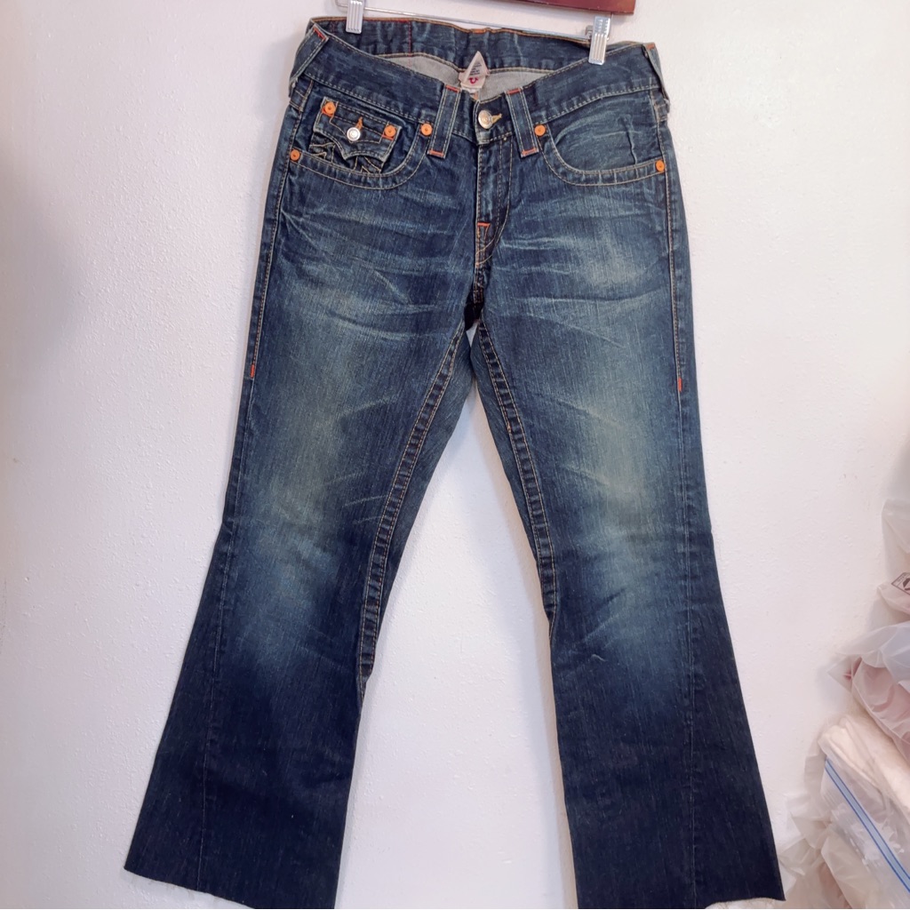 Joey Flare Jean True Religion 30/33 Cut Offs
